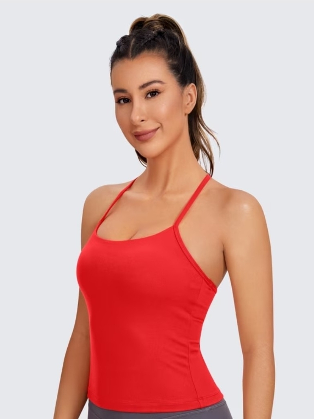 NWOT CRZ YOGA Butterlux Women’s Red Racerback Tank Top Sz M